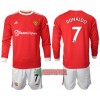 Oficiální Fotbalový Dres s Dlouhý Rukáv Manchester United Cristiano Ronaldo 7 Domácí 2021-22 pro Děti